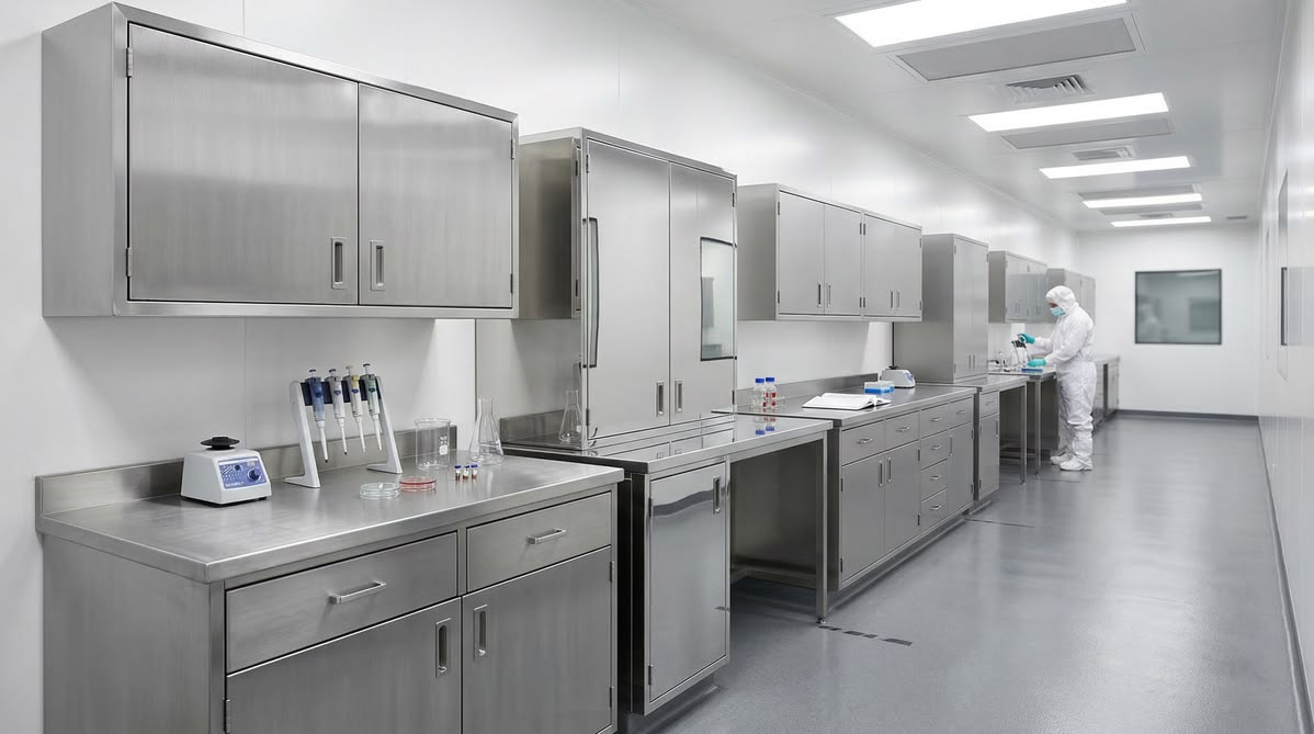 Cleanroom and laboratory stainless steel furniture