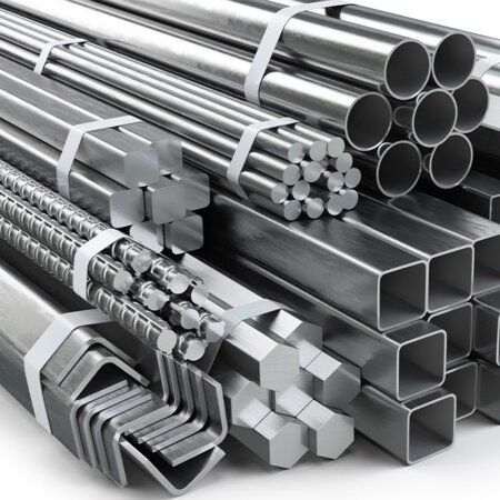 Industrial stainless steel pipes, tubes, bars and sections